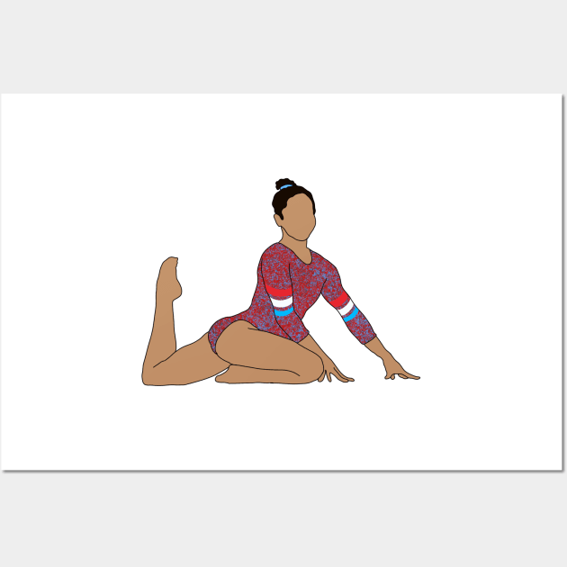 Konnor McClain Gymnastics Drawing Wall Art by GrellenDraws